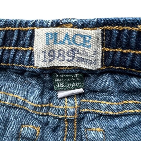 The Children Place Jeans Kids Blue Cotton Blend Straight Leg Size 18 Month - Picture 4 of 4